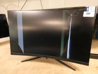 Lot 2281 - MSI curved gaming monitor with stand