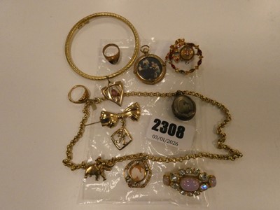 Lot 2308 - Bag of various jewellery items