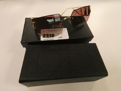 Lot 2310 - Pair of ladies Christian Dior sunglasses in box