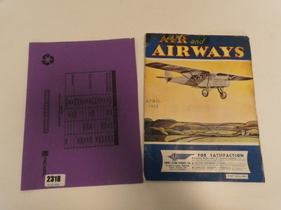 Lot 2318 - Copy of magazine Air and Airways April 1933