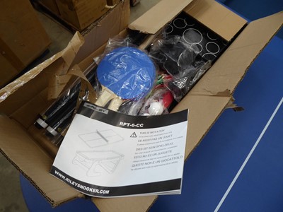 Lot 4199 - Riley vertical foldable pool table, together...