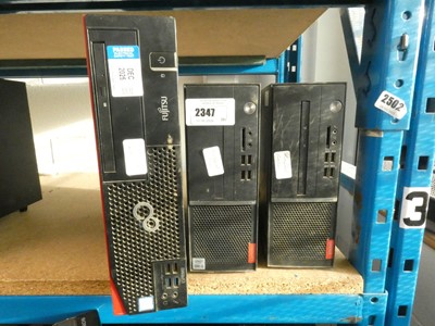 Lot 2347 - Three PC towers for spares and repairs