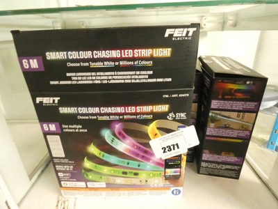 Lot 2371 - Five boxed smart colour changing LED strip lights
