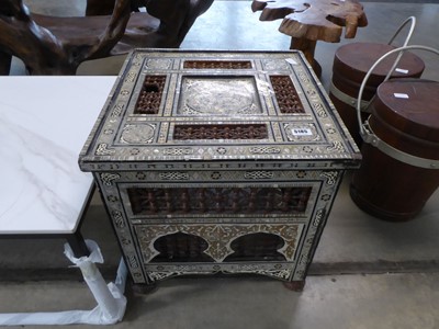 Lot 5185 - Mother of pearl inlaid Indian lamp table