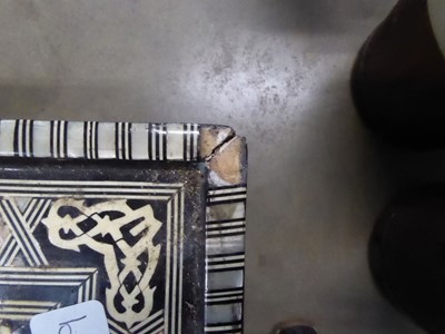 Lot 5185 - Mother of pearl inlaid Indian lamp table