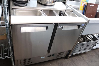 Lot 185 - 90cm Berbson refrigerated pizza preparation...