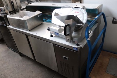 Lot 205 - 150cm two door pizza prep/saladette counter...