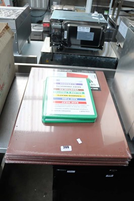 Lot 209 - Four large brown and three small green food...