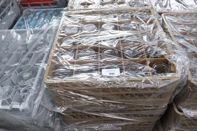 Lot 341 - Four stacking trays containing pint glasses...