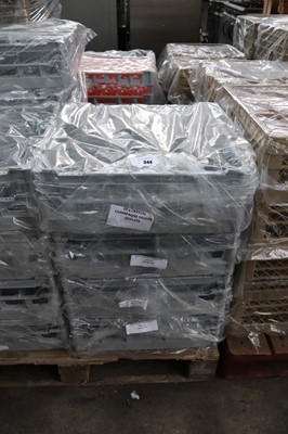 Lot 344 - Four stacking trays containing crystal...