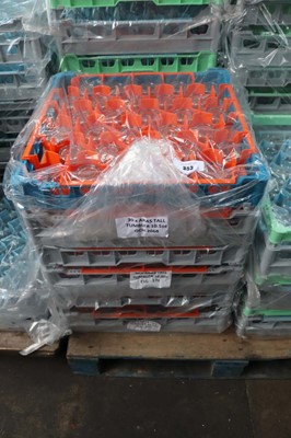 Lot 353 - Three stacking crates containing poly 10.5oz...