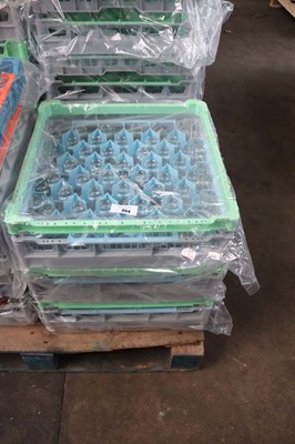 Lot 354 - Three stacking crates containing shot glasses...