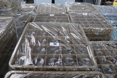 Lot 362 - Four plastic stacking crates containing 12oz...