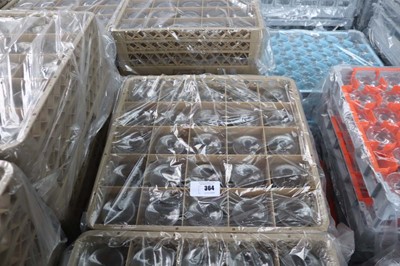 Lot 364 - Three plastic stacking crates containing 12oz...