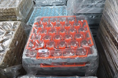 Lot 366 - Three plastic stacking crates containing wine...