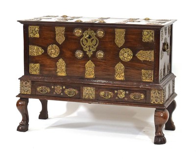 Lot 17 - A 'Zanzibar' chest with brass studs and...