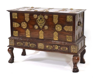 Lot 17 - A 'Zanzibar' chest with brass studs and...
