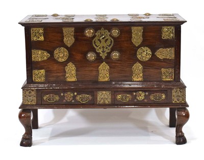 Lot 17 - A 'Zanzibar' chest with brass studs and...