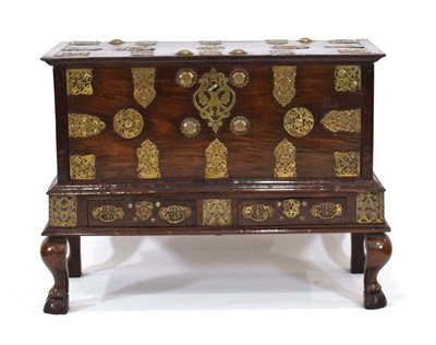 Lot 17 - A 'Zanzibar' chest with brass studs and...