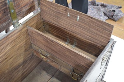 Lot 17 - A 'Zanzibar' chest with brass studs and...