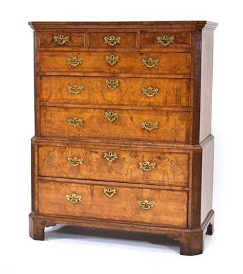 Lot 21 - A George II walnut and crossbanded...