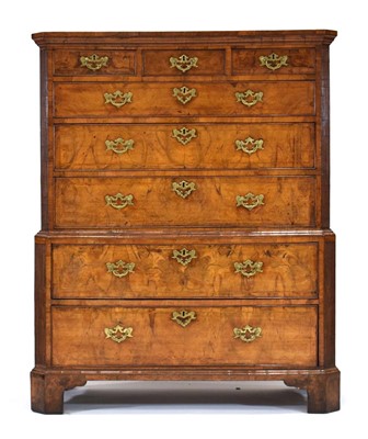 Lot 21 - A George II walnut and crossbanded...