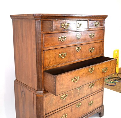 Lot 21 - A George II walnut and crossbanded...