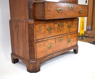 Lot 21 - A George II walnut and crossbanded...