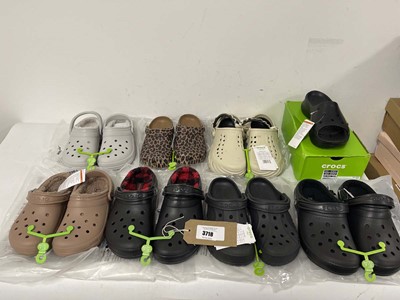 Lot 8x Pairs of Crocs in various styles and sizes