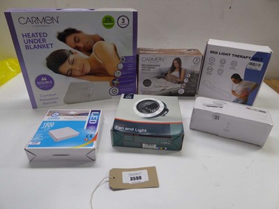 Lot 3381 - Carmen heated under blanket & rechargeable hot...