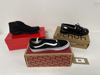 Lot 3x Boxed pairs of shoes to include Wolky EU39,...