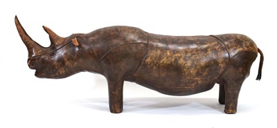 Lot Attributed to Omersa, a leather-work rhino,...