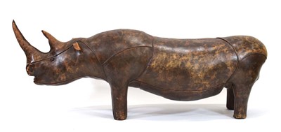 Lot Attributed to Omersa, a leather-work rhino,...