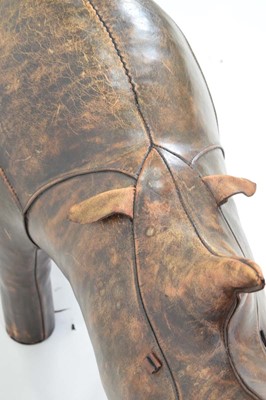 Lot Attributed to Omersa, a leather-work rhino,...