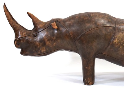 Lot Attributed to Omersa, a leather-work rhino,...