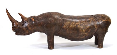 Lot Attributed to Omersa, a leather-work rhino,...