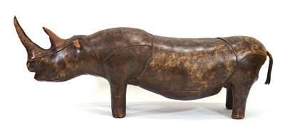 Lot Attributed to Omersa, a leather-work rhino,...