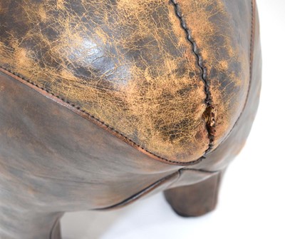 Lot Attributed to Omersa, a leather-work rhino,...