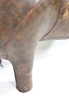 Lot Attributed to Omersa, a leather-work rhino,...