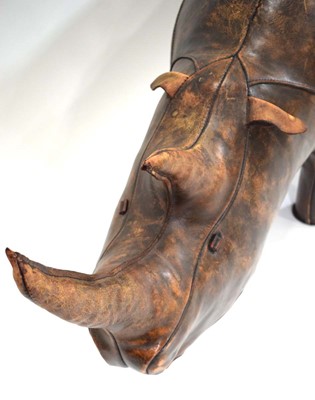 Lot Attributed to Omersa, a leather-work rhino,...
