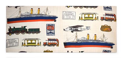 Lot 58 - A 1970's fabric textile screen print depicting...