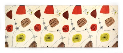 Lot 122 - A 'Perpetua' pattern screen printed rayon...