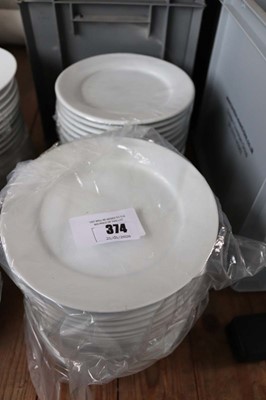 Lot 374 - Approx 40 20cm Olympia white side plates
