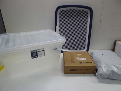 Lot 3516 - 2 62L lidded plastic storage containers, RGB...