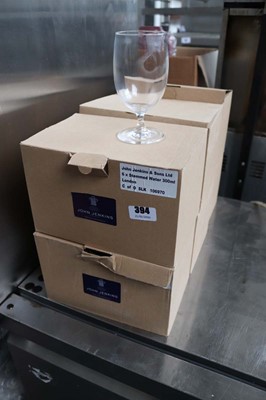 Lot 394 - 6 boxes of John Jenkins stemmed water glasses