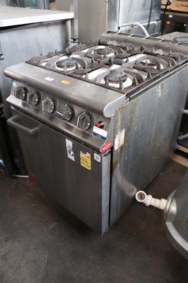 Lot 431 - 60cm gas Falcon 4 burner cooker with single...