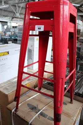 Lot 459 - 2 red stools