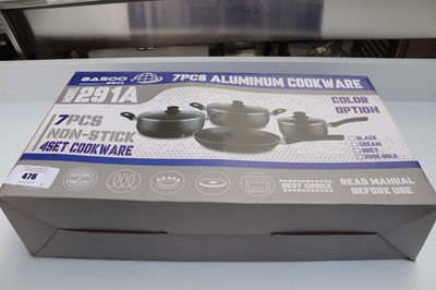 Lot 476 - Basoo 7 piece aluminium cookware set