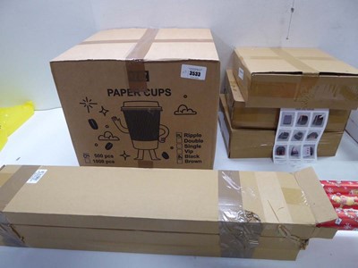 Lot 3533 - Box of 500 Ripple 12ox paper cups, 3 potable...