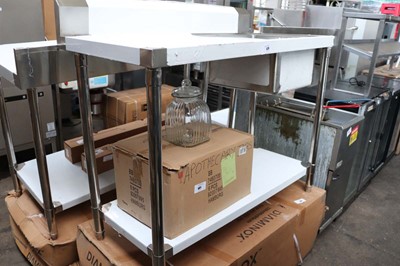 Lot 479 - 120cm single bowl sink unit with draining...